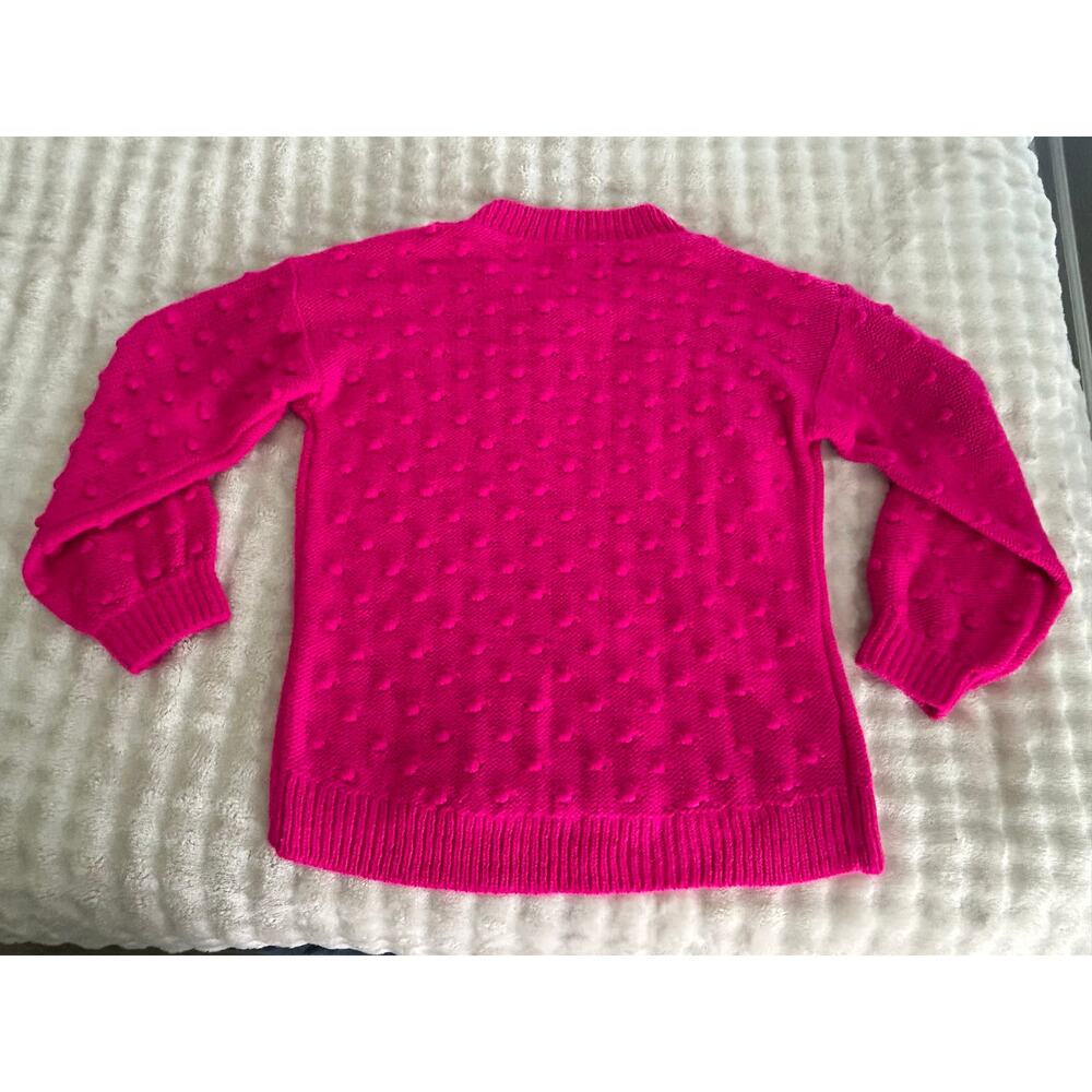 LOFT Lou & Grey Pink textured knit sweater with raised dots, size L - Picture 6 of 6